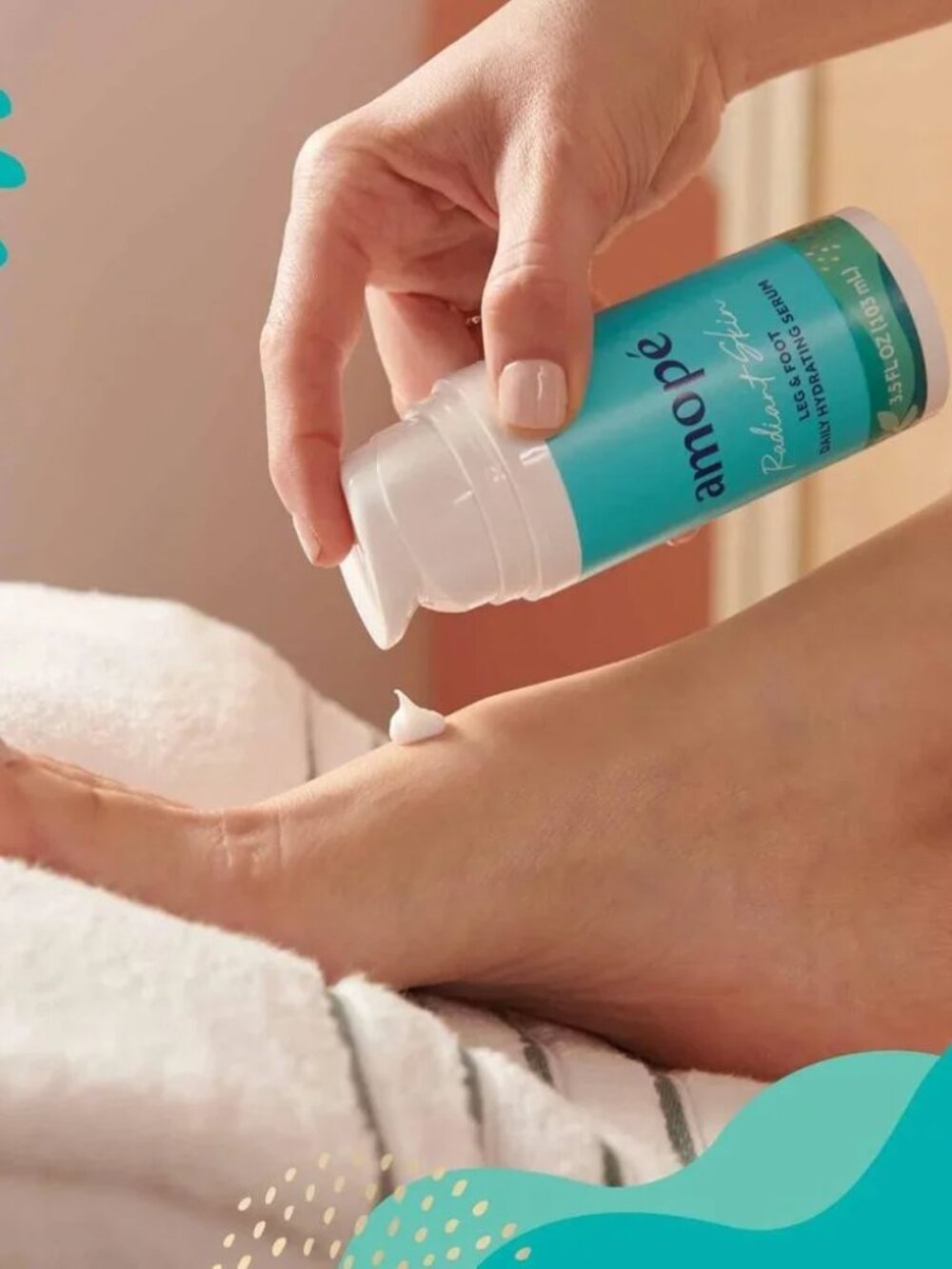 Amope Radiant Leg & Foot Hydrating Serum w/Collagen Vitamin E Fruit Extracts NIB
